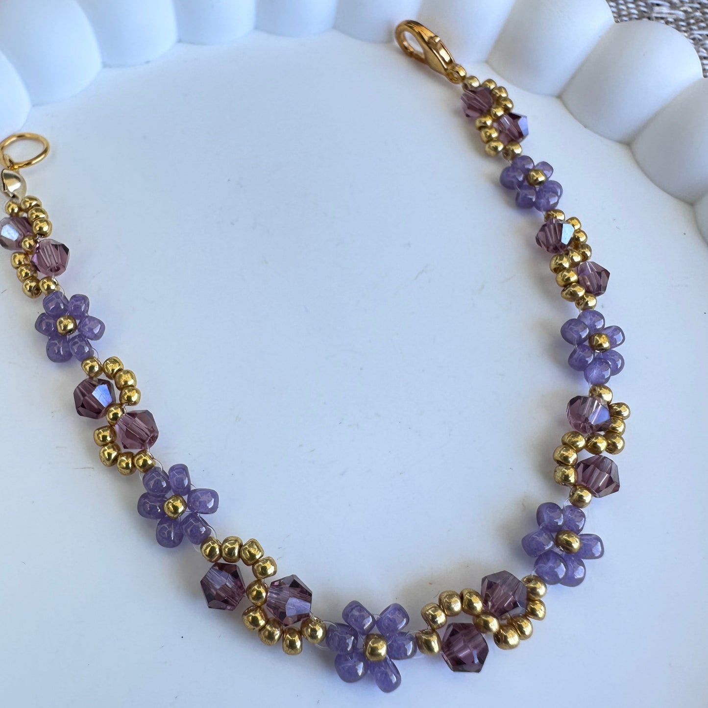 Purple Flower Bracelet