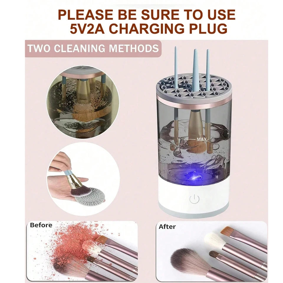 Automatic electric makeup brush cleaner