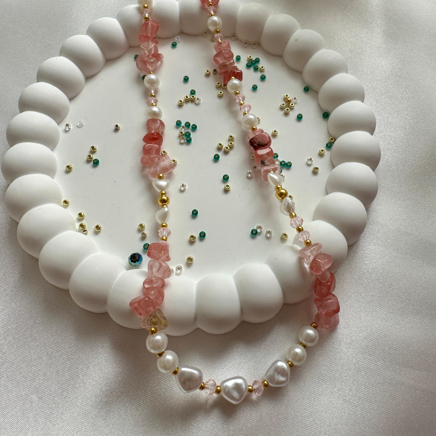 Pink Stone Choker Necklace