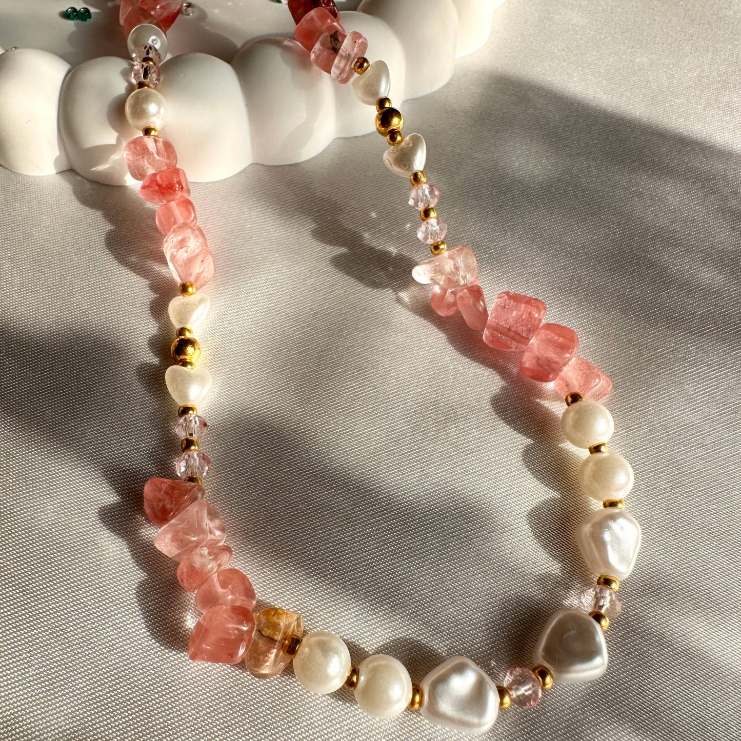 Pink Stone Choker Necklace