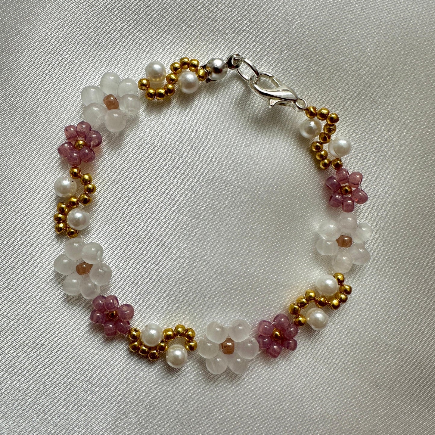 Purple Flower Bracelet