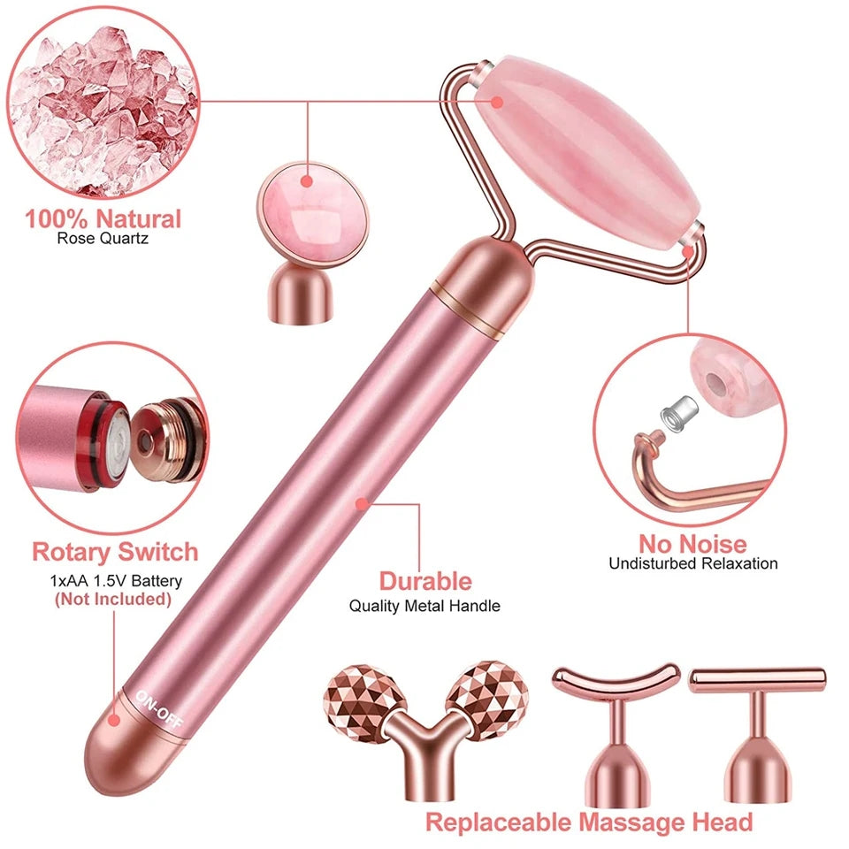 5-in-1 24K Electric Facial Massager 3D Roller