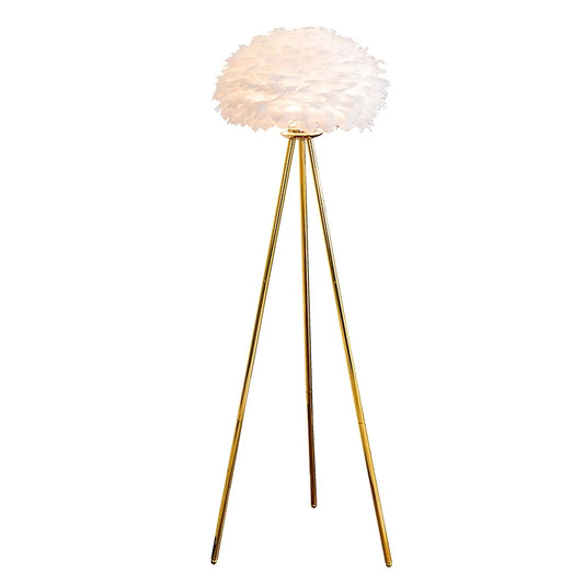 Feather floor lamp