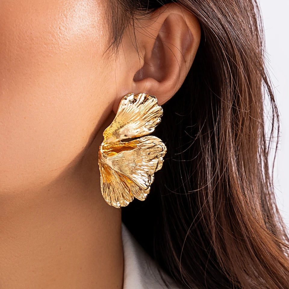 Petal flower earrings