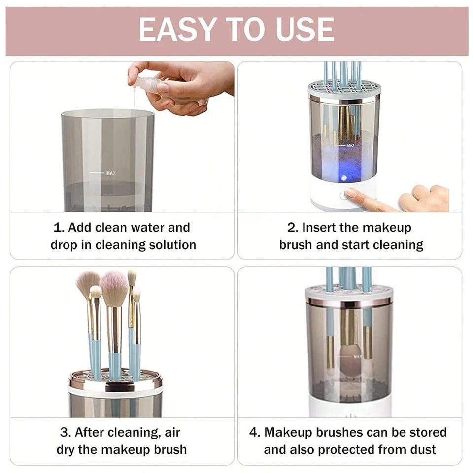 Automatic electric makeup brush cleaner