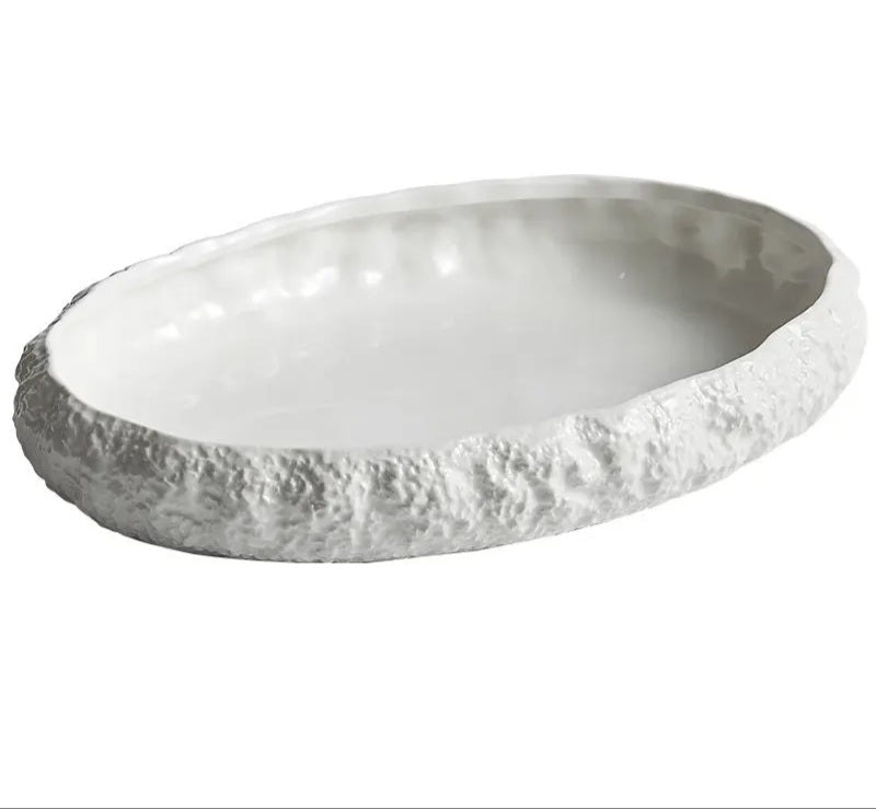 Rock Texture Ceramic Main Dish Plate