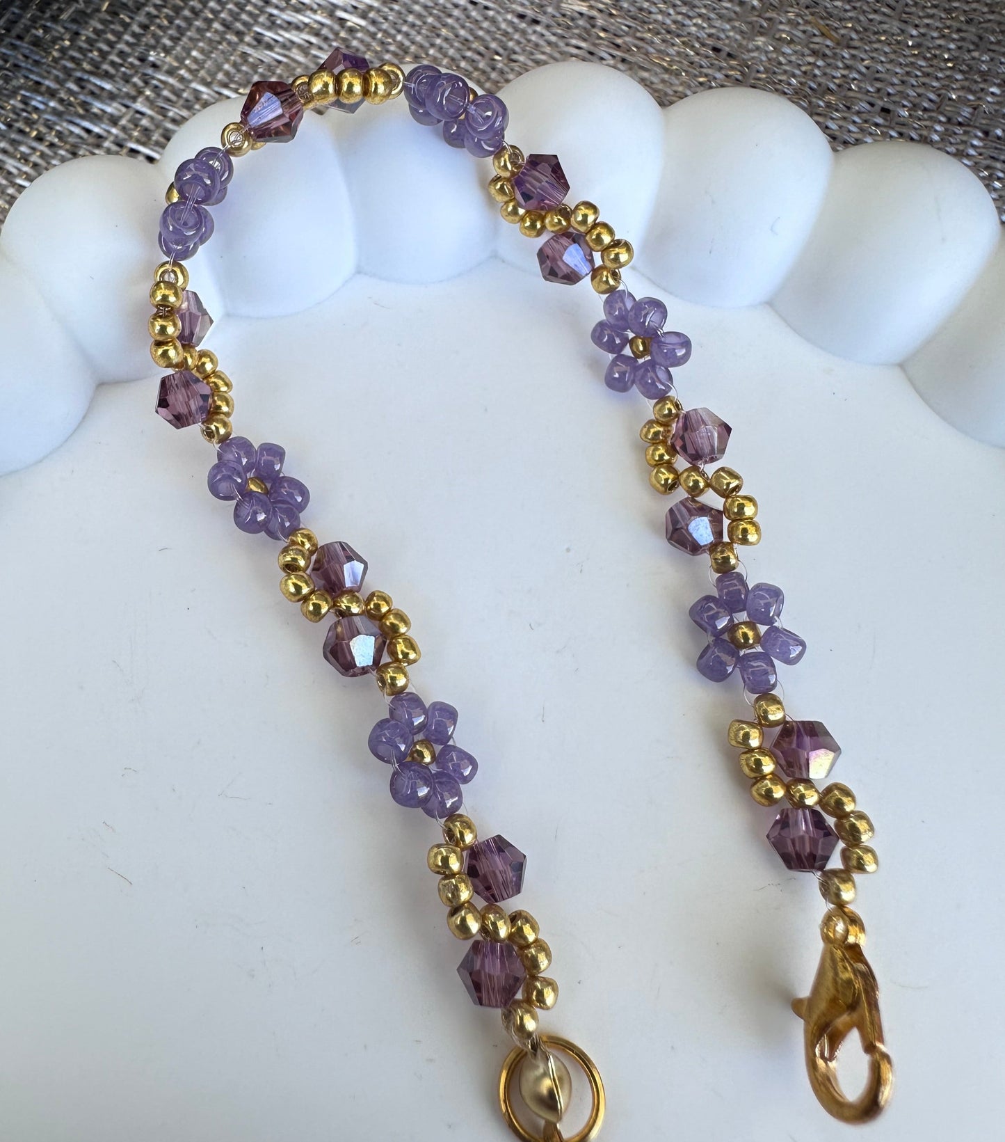 Purple Flower Bracelet