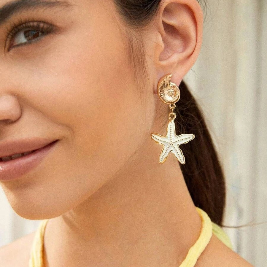 Starfish charms earrings