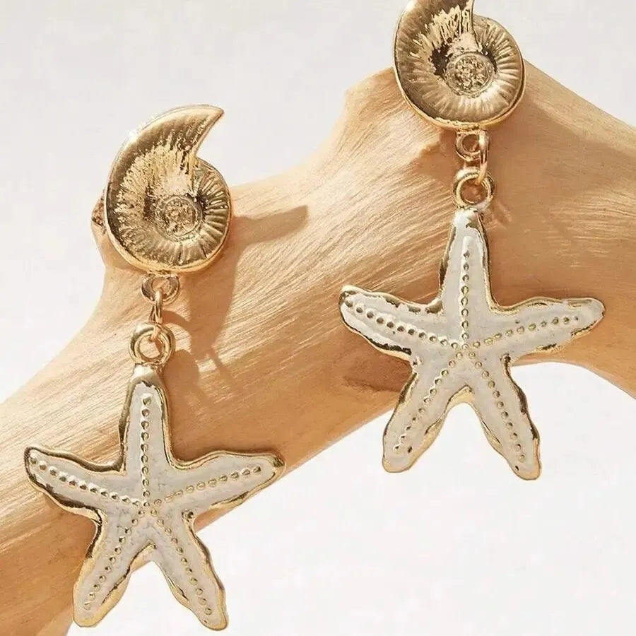 Starfish charms earrings