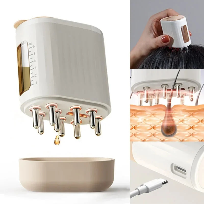 Microcurrent Head Liquid Oil Massager