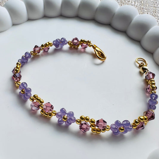 Purple Flower Bracelet