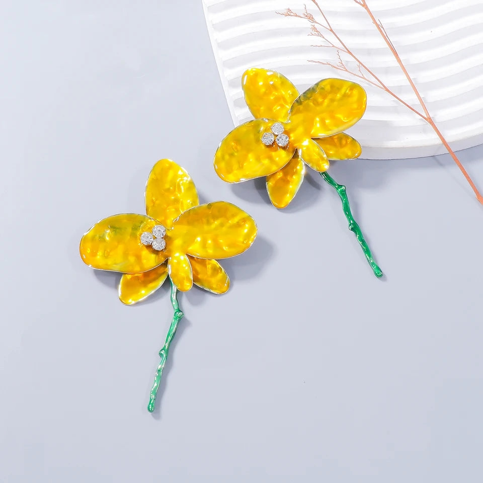 Orchid earrings