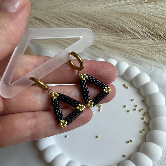 Handmade Triangle Hoops Earrings