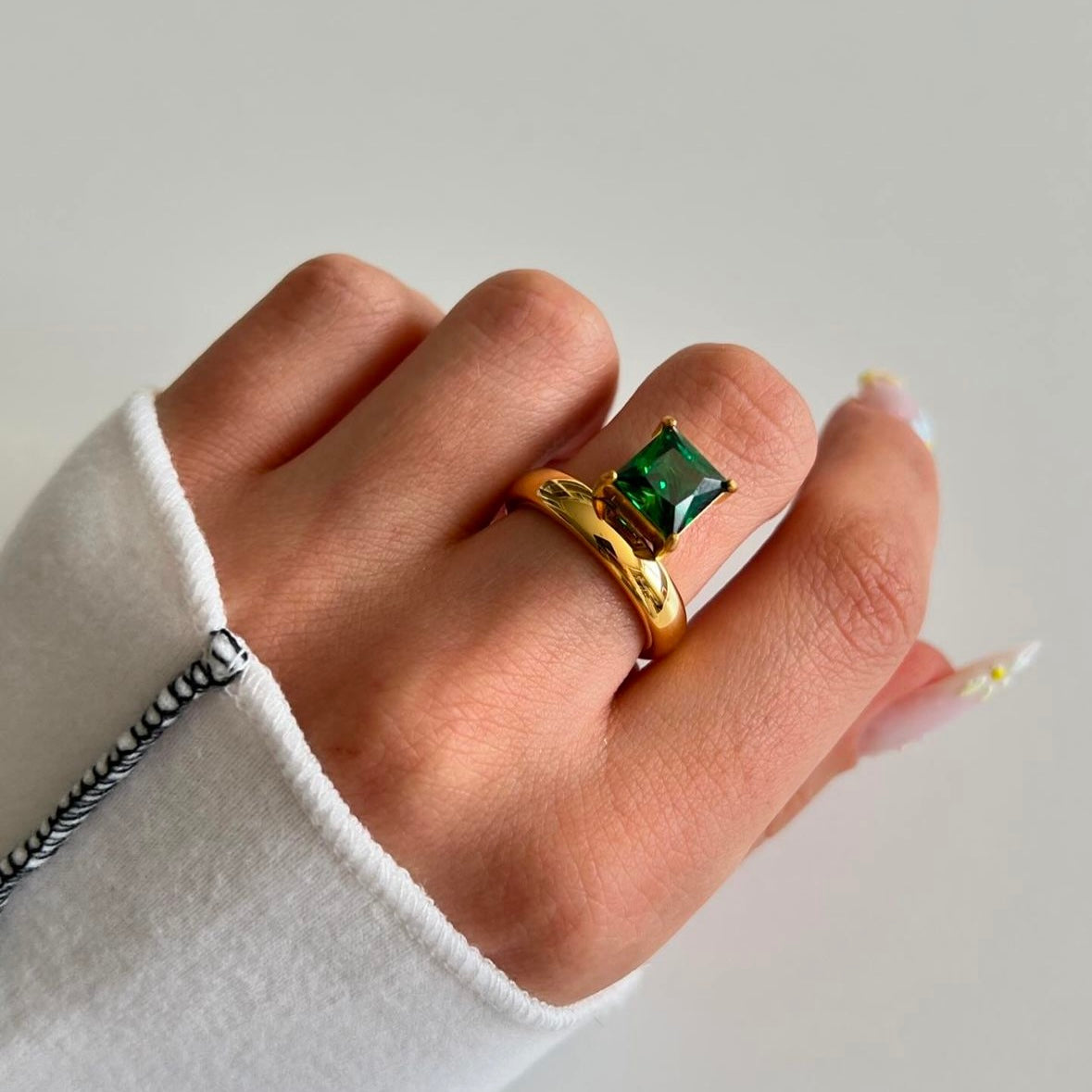 Green Lily Ring