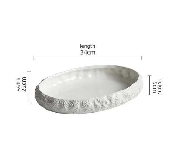 Rock Texture Ceramic Main Dish Plate