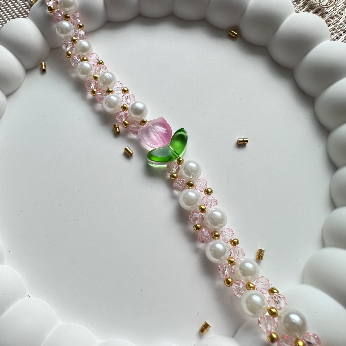 Pearls with Tulip Bracelet