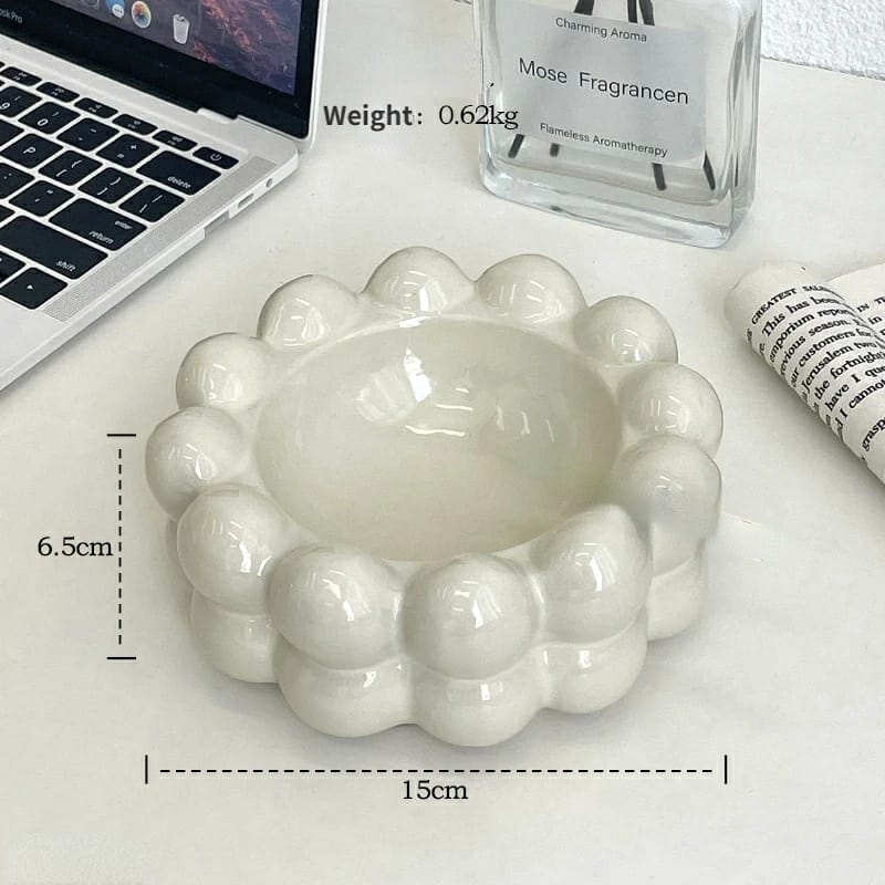 Marshmallow Ceramic Ashtray